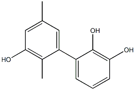 2',5'-Dimethyl-1,1'-biphenyl-2,3,3'-triol Struktur