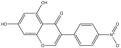 5,7-Dihydroxy-3-(4-nitrophenyl)-4H-1-benzopyran-4-one Struktur