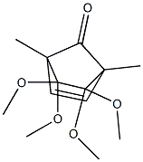 5,5,6,6-Tetramethoxy-1,4-dimethylbicyclo[2.2.1]hept-2-en-7-one Struktur