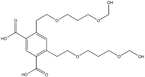 4,6-Bis(8-hydroxy-3,7-dioxaoctan-1-yl)isophthalic acid Struktur