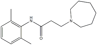 N-(2,6-Dimethylphenyl)-3-[(hexahydro-1H-azepin)-1-yl]propanamide Struktur