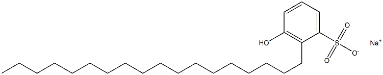 3-Hydroxy-2-octadecylbenzenesulfonic acid sodium salt Struktur