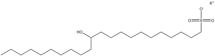 12-Hydroxydocosane-1-sulfonic acid potassium salt Struktur