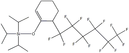 1-(Triisopropylsiloxy)-6-(tridecafluorohexyl)-1-cyclohexene Struktur