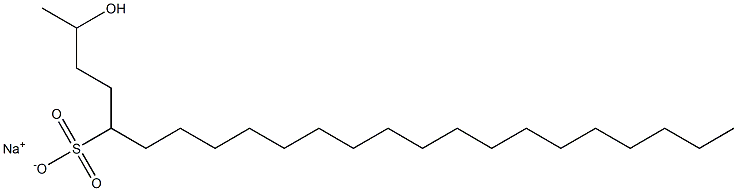 2-Hydroxytricosane-5-sulfonic acid sodium salt Struktur