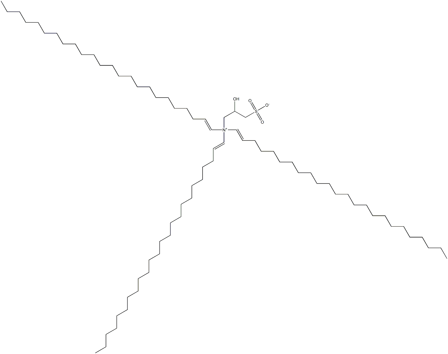 N,N-Di(1-tetracosenyl)-N-(2-hydroxy-3-sulfonatopropyl)-1-tetracosen-1-aminium Struktur