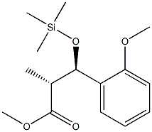 (2R,3R)-2-Methyl-3-trimethylsiloxy-3-(2-methoxyphenyl)propanoic acid methyl ester Struktur