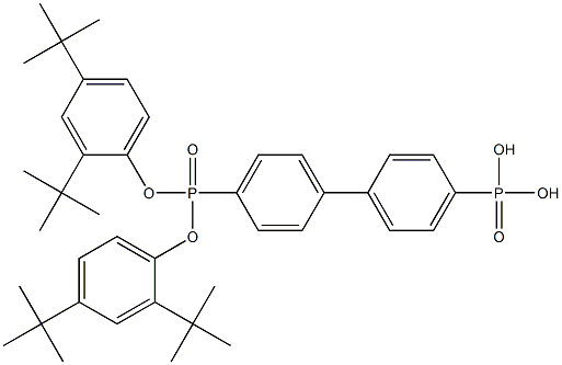 (1,1'-Biphenyl-4,4'-diyl)bis[phosphonic acid bis(2,4-di-tert-butylphenyl)] ester Struktur