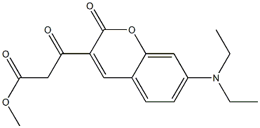 7-(Diethylamino)-3-(3-methoxy-1,3-dioxopropyl)-2H-1-benzopyran-2-one Struktur