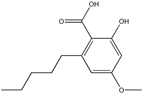 2-Hydroxy-4-methoxy-6-pentylbenzoic acid Struktur