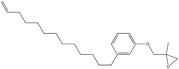 3-(12-Tridecenyl)phenyl 2-methylglycidyl ether Struktur