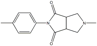 2-(4-Methylphenyl)-5-methyltetrahydropyrrolo[3,4-c]pyrrole-1,3(2H,5H)-dione Struktur