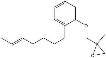 2-(5-Heptenyl)phenyl 2-methylglycidyl ether Struktur