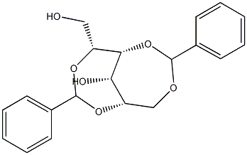 2-O,5-O:3-O,6-O-Dibenzylidene-L-glucitol Struktur