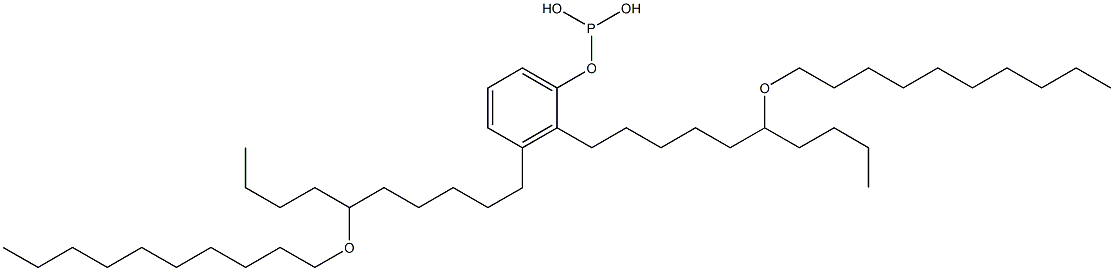 Phosphorous acid bis[6-(decyloxy)decyl]phenyl ester Struktur