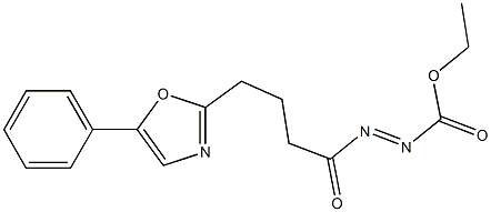 N-[(Ethoxycarbonyl)imino]-4-(5-phenyloxazol-2-yl)butanamide Struktur