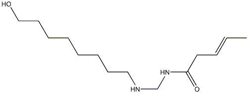 N-[[(8-Hydroxyoctyl)amino]methyl]-3-pentenamide Struktur