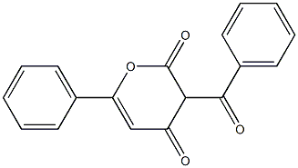 3-Benzoyl-6-phenyl-2H-pyran-2,4(3H)-dione Struktur