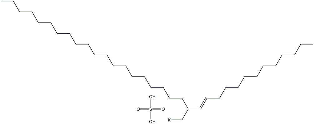 Sulfuric acid 2-(1-tridecenyl)docosyl=potassium ester salt Struktur