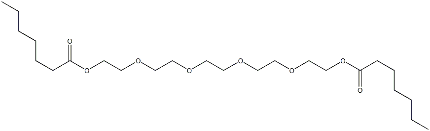 2,2'-[1,2-Ethanediylbis[oxy(2,1-ethanediyl)oxy]]bis(ethanol heptanoate) Struktur