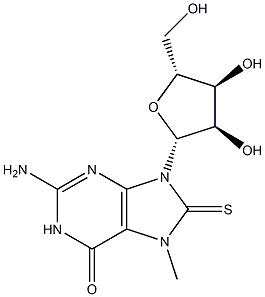 7-Methyl-8-thioguanosine Struktur