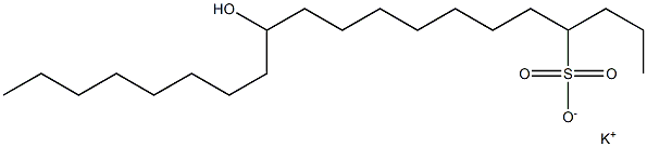 12-Hydroxyicosane-4-sulfonic acid potassium salt Struktur