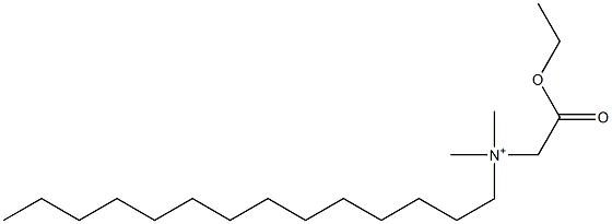 N-(Ethoxycarbonylmethyl)-N,N-dimethyl-1-tetradecanaminium Struktur