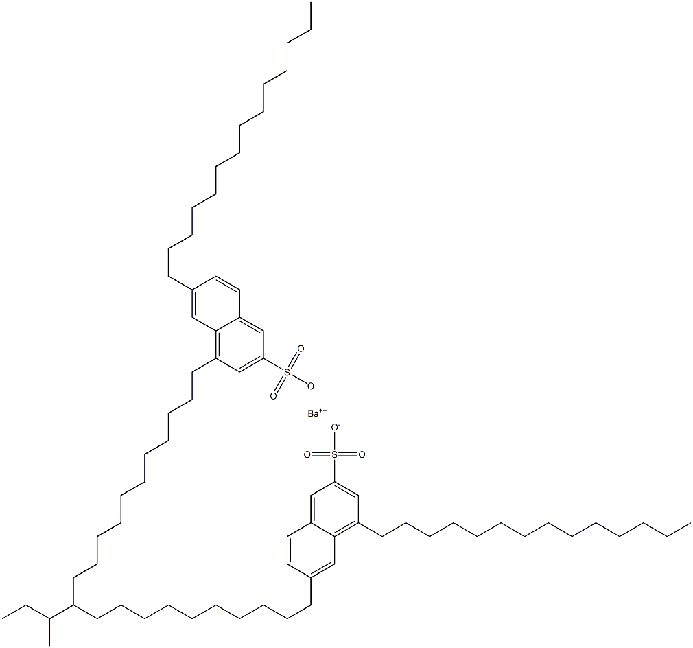 Bis(4,6-ditetradecyl-2-naphthalenesulfonic acid)barium salt Struktur