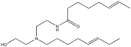 N-[2-[N-(2-Hydroxyethyl)-N-(5-octenyl)amino]ethyl]-6-octenamide Struktur