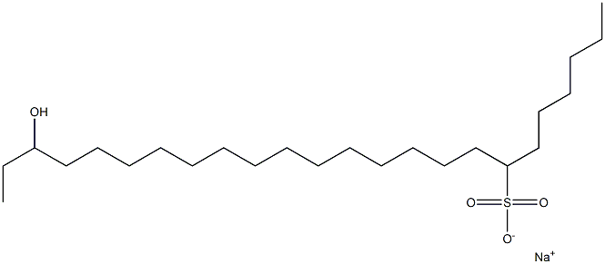 22-Hydroxytetracosane-7-sulfonic acid sodium salt Struktur