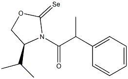 (4S)-4-Isopropyl-3-(2-phenylpropanoyl)oxazolidine-2-selenone Struktur