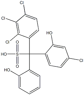 (4-Chloro-2-hydroxyphenyl)(2,3,4-trichlorophenyl)(2-hydroxyphenyl)methanesulfonic acid Struktur