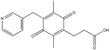 3-[2,5-Dimethyl-3,6-dioxo-4-(3-pyridinylmethyl)-1,4-cyclohexadienyl]propionic acid Struktur