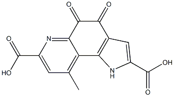 4,5-Dihydro-4,5-dioxo-9-methyl-1H-pyrrolo[2,3-f]quinoline-2,7-dicarboxylic acid Struktur