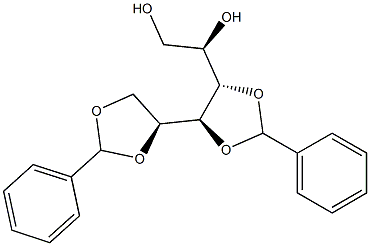 3-O,4-O:5-O,6-O-Dibenzylidene-L-glucitol Struktur