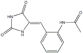 5-[2-(Acetylamino)benzylidene]imidazolidine-2,4-dione Struktur