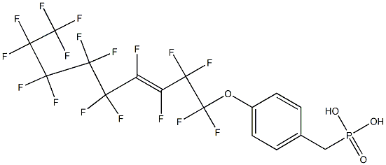 4-[(Heptadecafluoro-3-nonenyl)oxy]benzylphosphonic acid Struktur