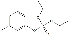 Phosphoric acid diethyl 3-methyl-1,5-cyclohexadienyl ester Struktur