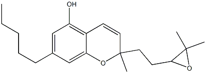 2-Methyl-7-pentyl-2-[2-(3,3-dimethyloxiranyl)ethyl]-2H-1-benzopyran-5-ol Struktur