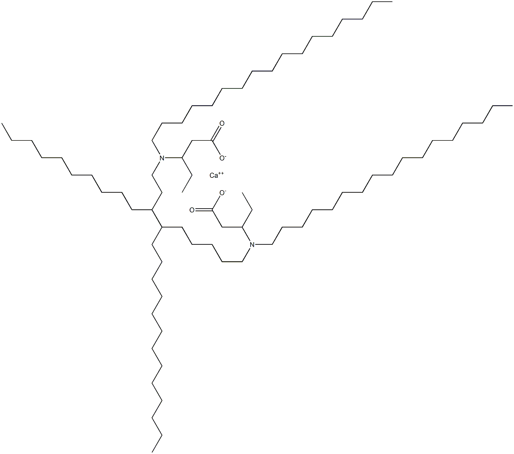 Bis[3-(diheptadecylamino)valeric acid]calcium salt Struktur