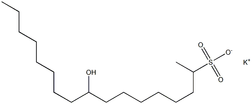 9-Hydroxyheptadecane-2-sulfonic acid potassium salt Struktur