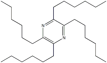 2,3,5,6-Tetrahexylpyrazine Struktur