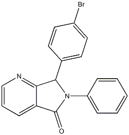 6,7-Dihydro-6-phenyl-7-(4-bromophenyl)-5H-pyrrolo[3,4-b]pyridin-5-one Struktur