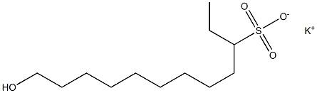 12-Hydroxydodecane-3-sulfonic acid potassium salt Struktur