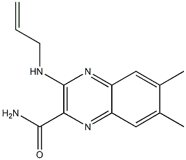 6,7-Dimethyl-3-(allylamino)quinoxaline-2-carboxamide Struktur