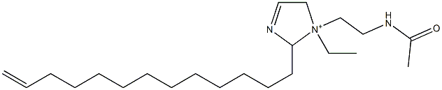 1-[2-(Acetylamino)ethyl]-1-ethyl-2-(12-tridecenyl)-3-imidazoline-1-ium Struktur