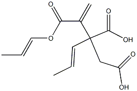 3-Butene-1,2,3-tricarboxylic acid 2,3-di(1-propenyl) ester Struktur