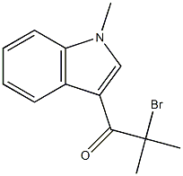 1-Methyl-3-(2-methyl-2-bromopropionyl)-1H-indole Struktur