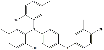 N,N-Bis(2-hydroxy-5-methylphenyl)-4-(4-hydroxy-3-methylphenoxy)benzenamine Struktur