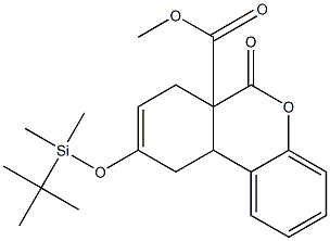 6a,7,10,10a-Tetrahydro-9-[[dimethyl(tert-butyl)silyl]oxy]-6-oxo-6H-dibenzo[b,d]pyran-6a-carboxylic acid methyl ester Struktur